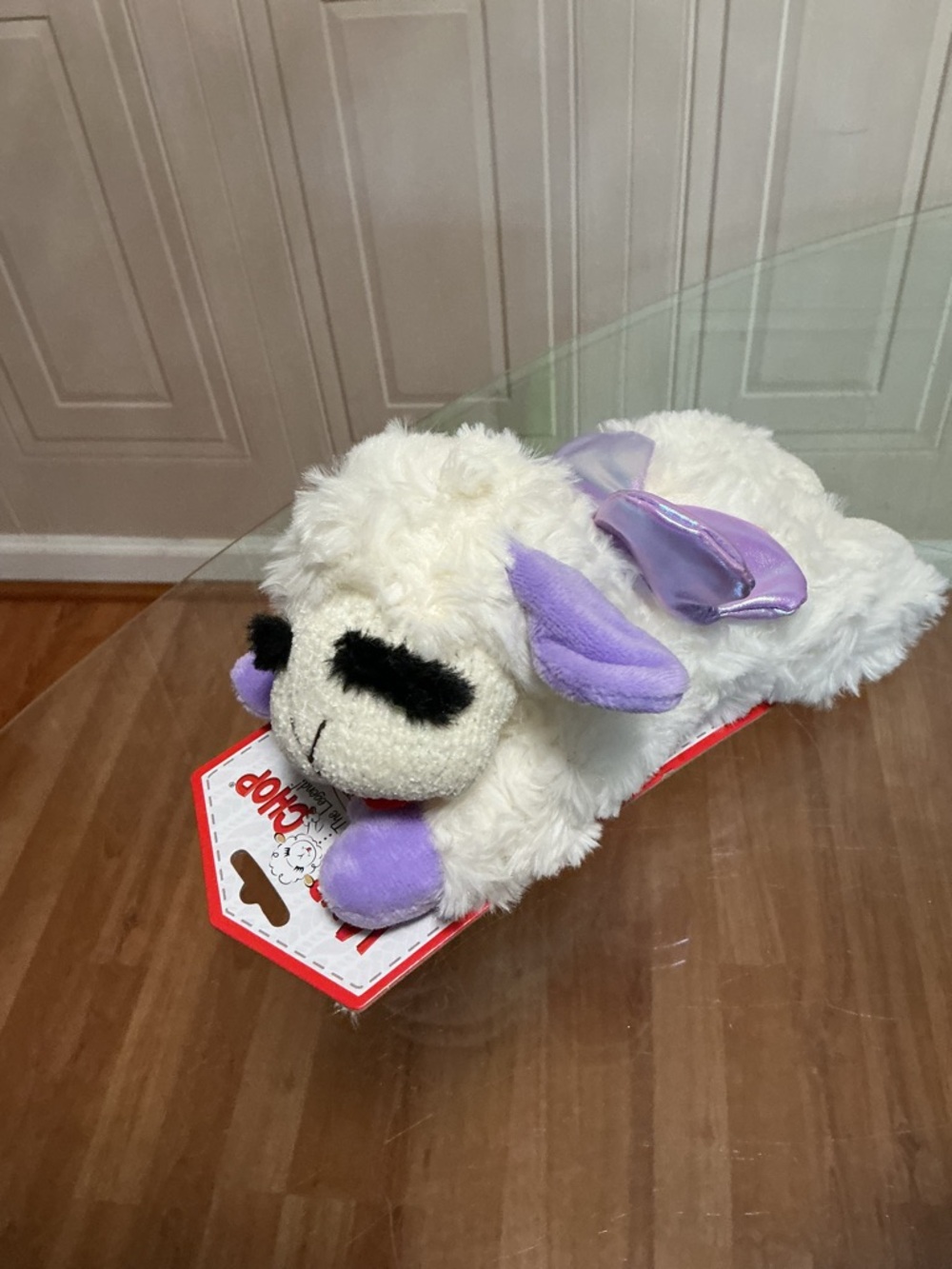 Brand New Lambchop Dog Toy Fairy Wings 8.5” Long With Squeaker